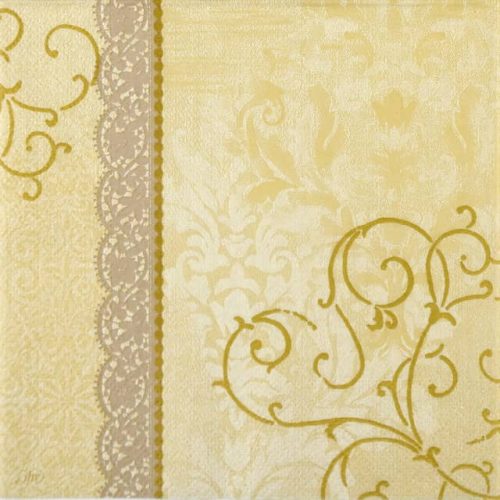 Paper Napkin - Ornaments cream gold