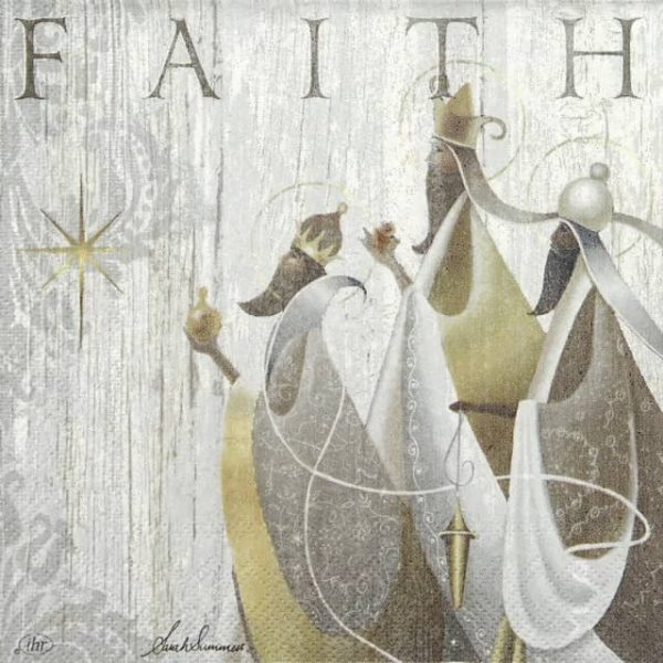 Cocktail Decoupage Napkin - Holy Kings grey