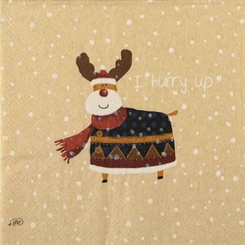 Paper Napkin - Rudolph red