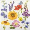 Single Decoupage Napkin - Carola Pabst: Flowers & Bees