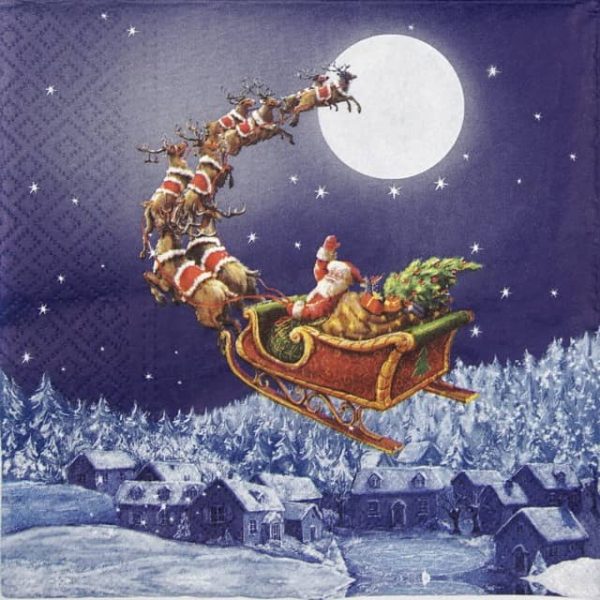 Paper Napkin - Christmas Sleigh