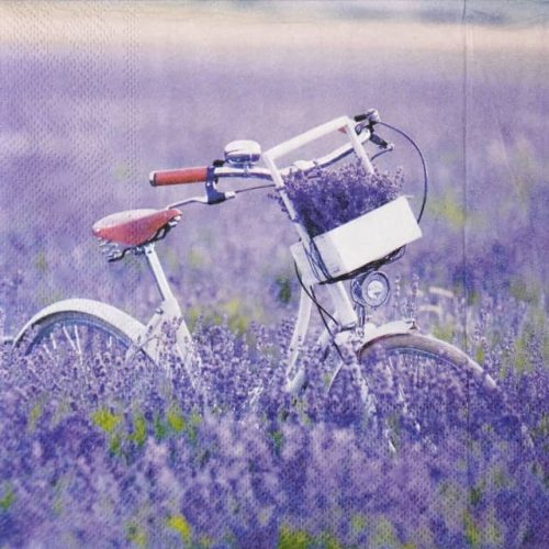 Paper Napkins - Bike In Lavender Field (20 pieces)