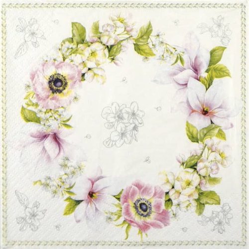 Paper Napkin Magnolia Wreath