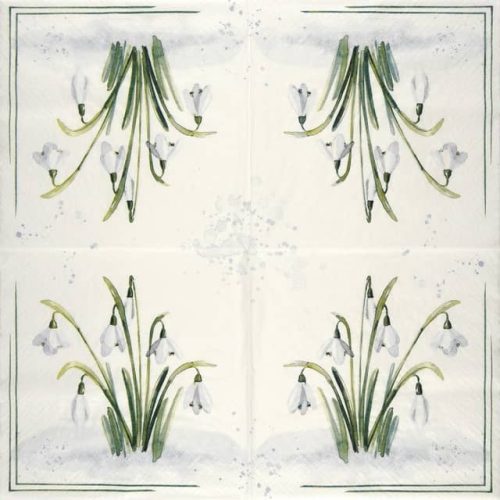 Paper Napkin Snowdrops