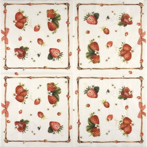 Paper Napkin - Strawberry & Bumblebee