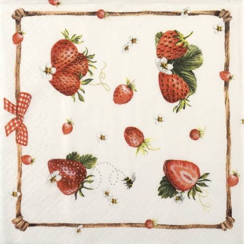 Paper Napkin - Strawberry & Bumblebee