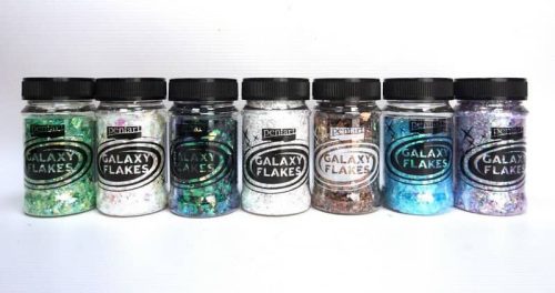 Pentart Colored and Galaxy Foil Flakes 100ml pot, (15g) Various colors