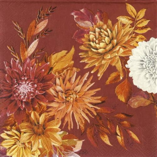 Cocktail Decoupage Napkin - Darla red