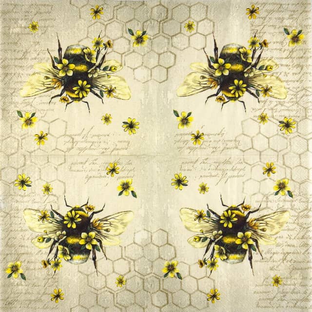 Paper Napkin - Bee Quenn cream