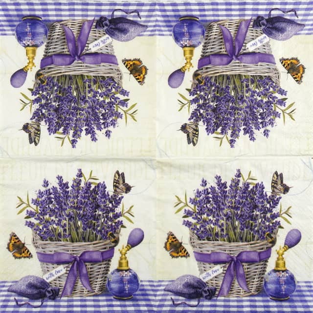 Paper Napkin Lavender Flower