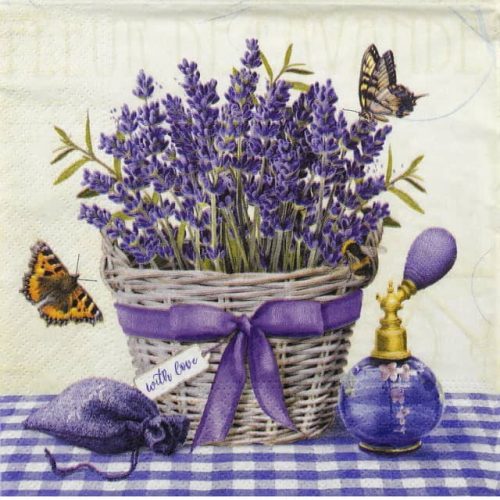 Paper Napkin Lavender Flower