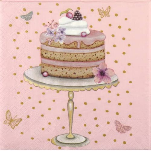 Paper Napkin Girl's birthday cake