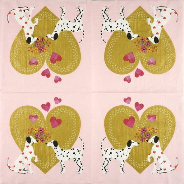 Paper Napkin love dogs