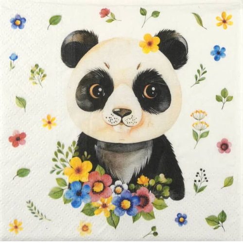Paper Napkin - Flower Panda