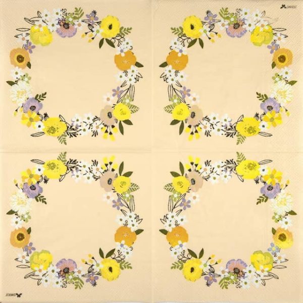 Paper Napkin Flower wreath