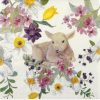 Paper Napkin - Lamb in Flowers