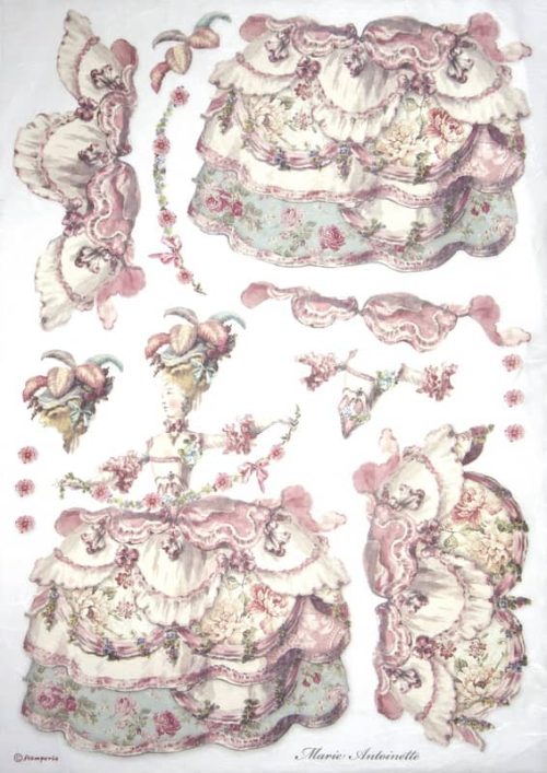 Stamperia A/3 Rice Paper - Lady Pink DFSA3074