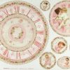 Rice Paper - Baby Pink with Clock