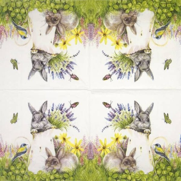 Paper Napkins - Young Rabbits (20 pieces)