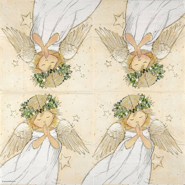 Paper Napkin - Praying Angel