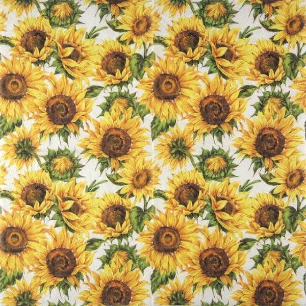 Single Decoupage Napkin - Dancing Sunflowers - Image 2