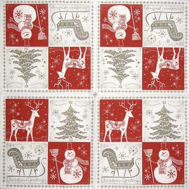 a red and white christmas wrapping paper