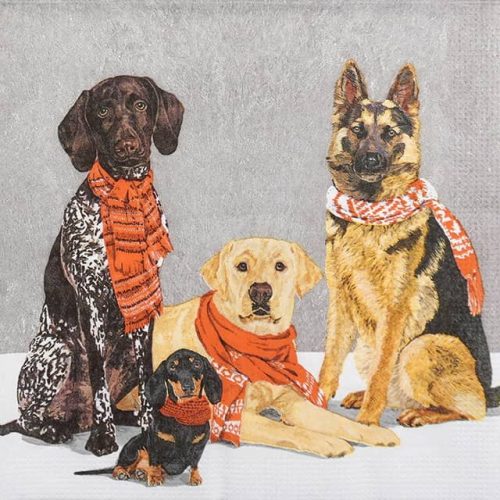 Paper Napkin - Scarf Dogs
