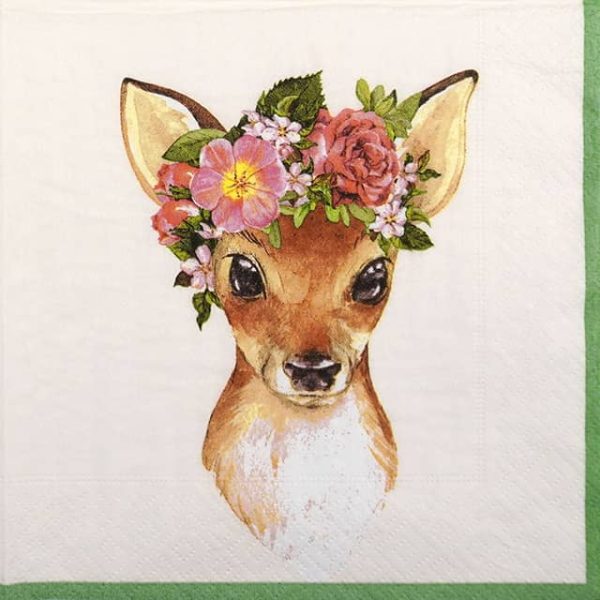 Paper Napkin - Floral Deer