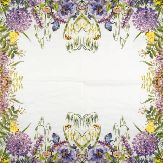 Paper Napkin - Wildflowers Frame