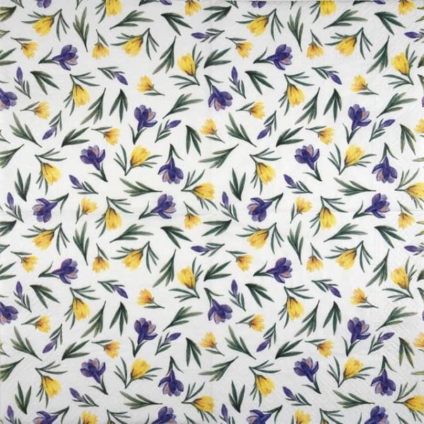 Paper Napkin - Spring Crocuses