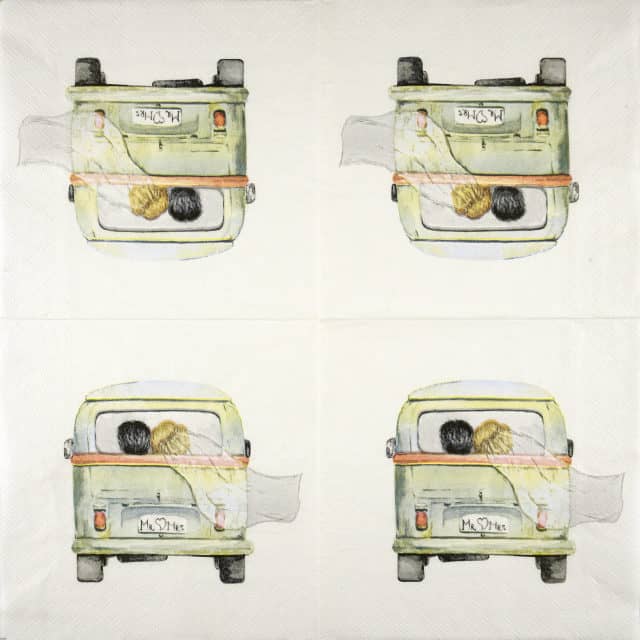 Paper Napkin - Mr and Mrs Wedding