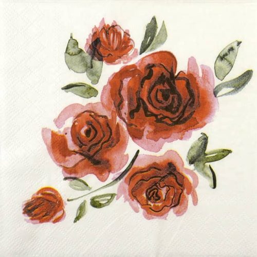 Paper Napkin - Roses Bouquet