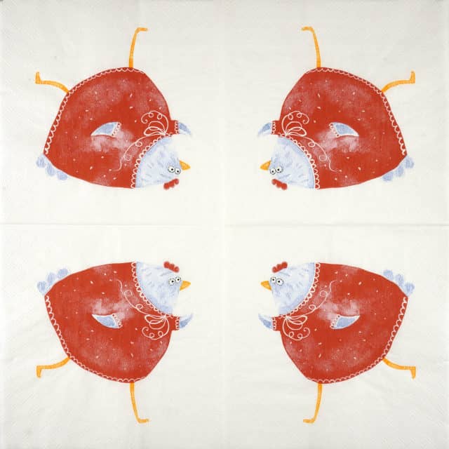 Paper Napkin - Running Chicken