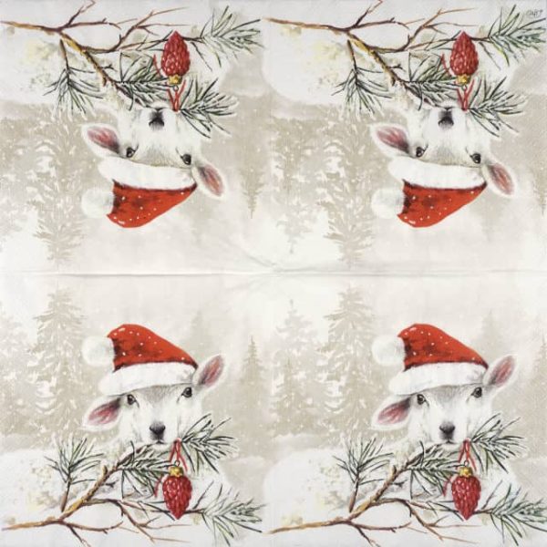 Paper Napkin - Christmas Sheep