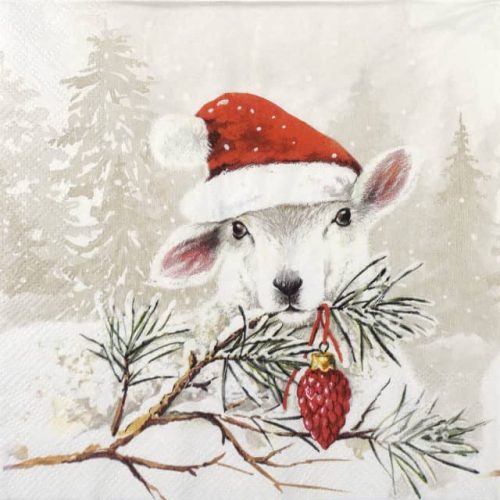 Paper Napkin - Christmas Sheep
