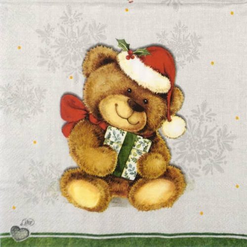 Paper Napkin Christmas Teddy