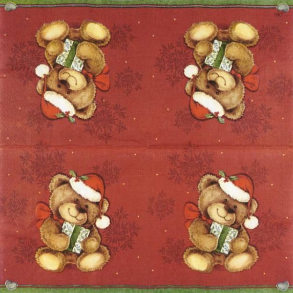Paper Napkin - Christmas Teddy