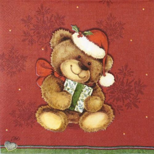 Paper Napkin - Christmas Teddy