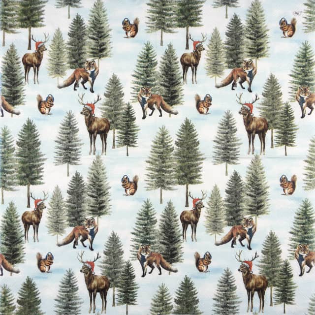 Paper Napkin - Nordic Winter Animals