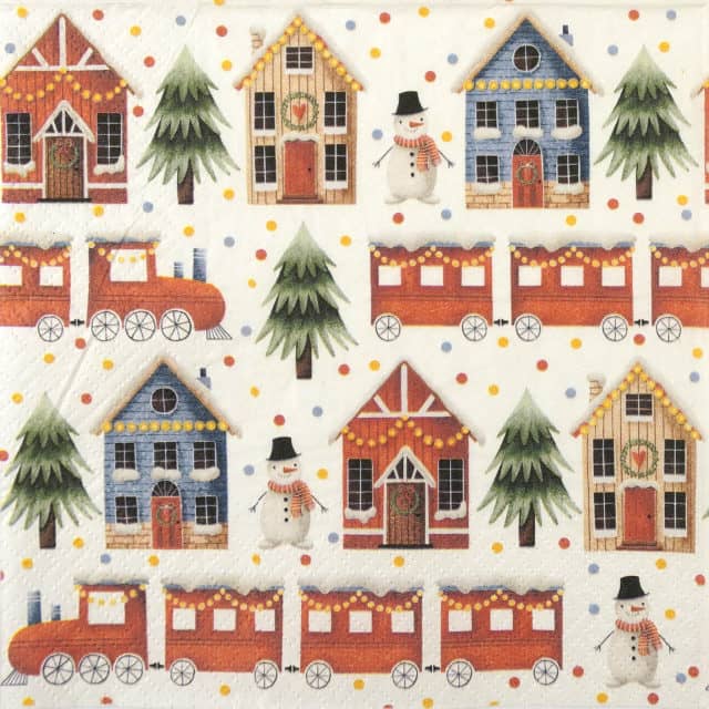 Paper Napkin - Cozy Christmas town
