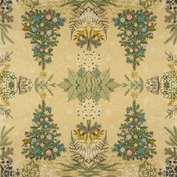 Paper Napkin - Vintage Christmas Tree