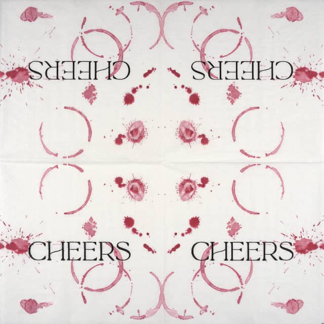 Paper Napkin Cheers burgundy spots