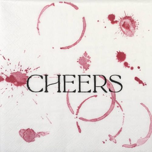 Paper Napkin Cheers burgundy spots