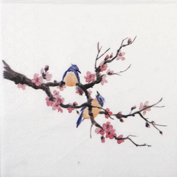 Paper napkin - Couple on the branch