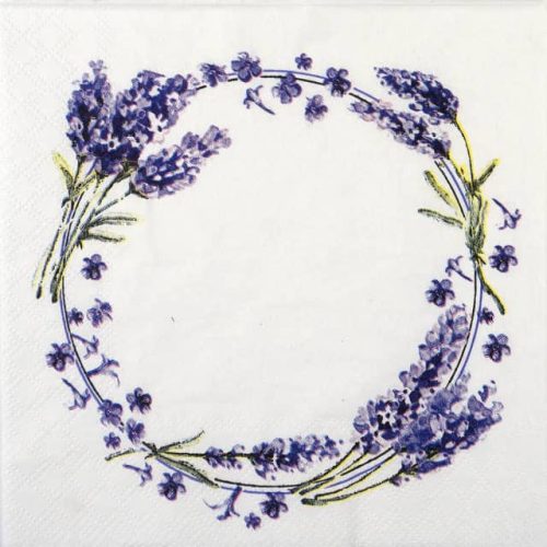 Paper Napkin - Lavender wreath