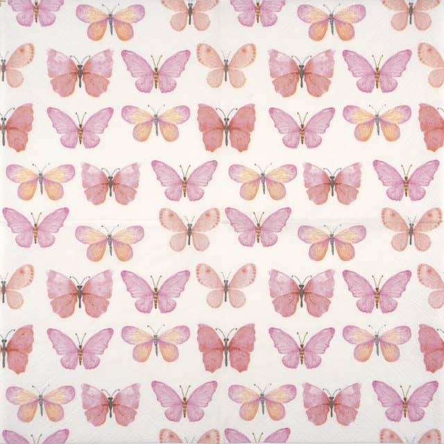 Paper Napkin - Pink Butterflies