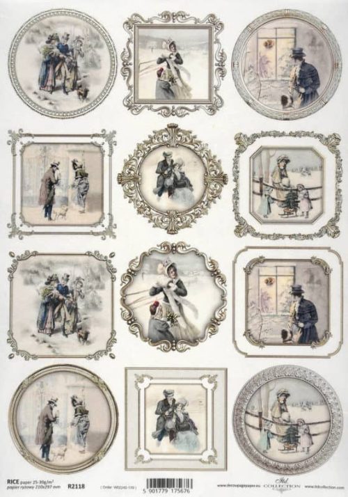 Rice Paper Decoupage - Vintage Winter