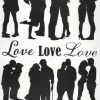 Rice Paper Decoupage - Love Silhouette