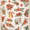 Stamperia Rice Paper A4 - All Around Christmas Poinsettia and Bells DFSA4806
