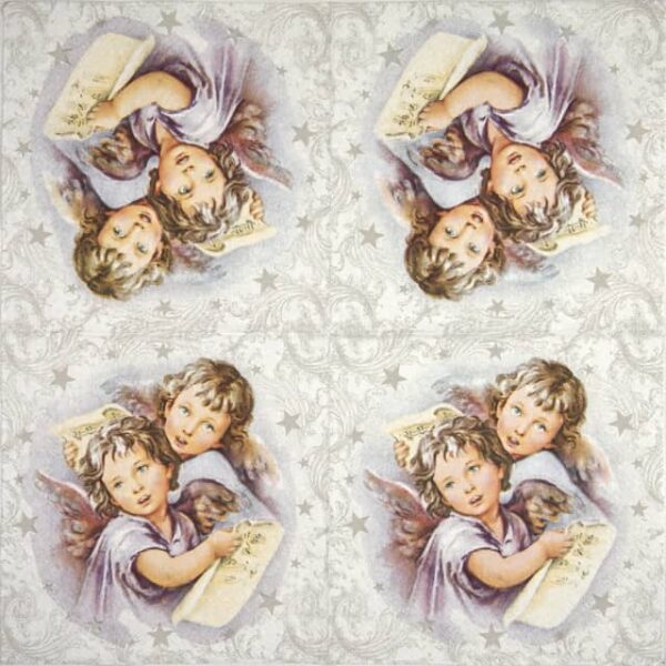 Paper Napkins - Two Christmas Angels (20 pieces)